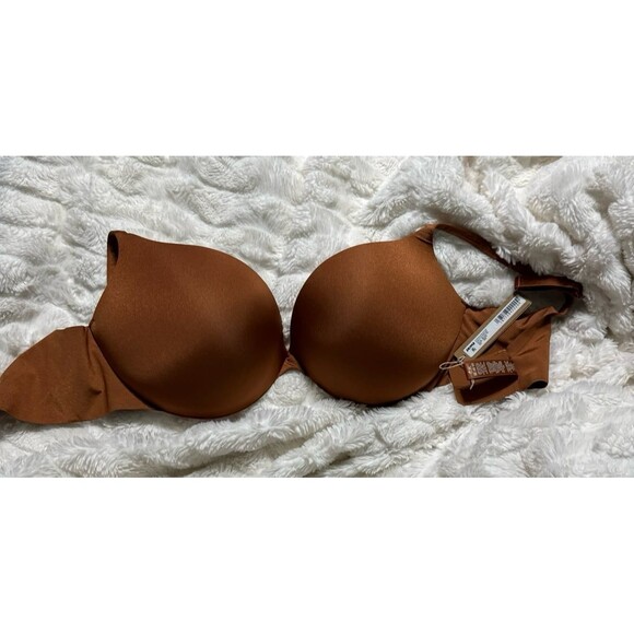 NWT Skims Ultimate Collection Push-Up Plunge Bra in Bronze - Picture 1 of 8